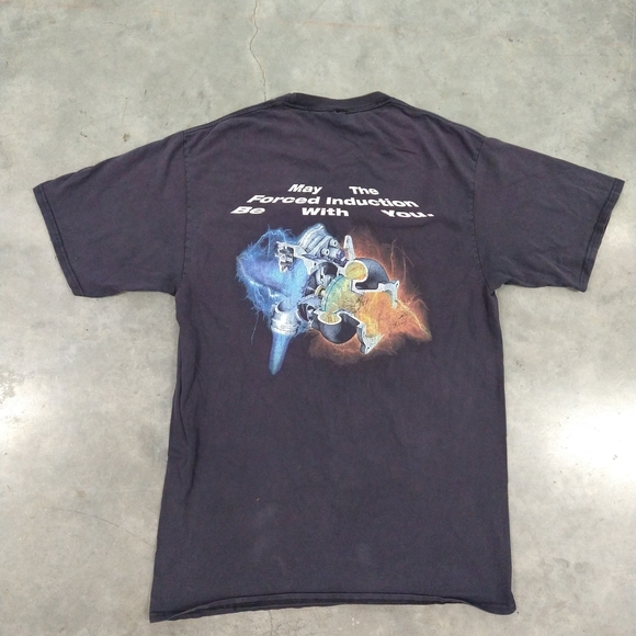 Turbocharger Alamo VTG Black T-Shirt XL Measurements - Picture 1 of 3